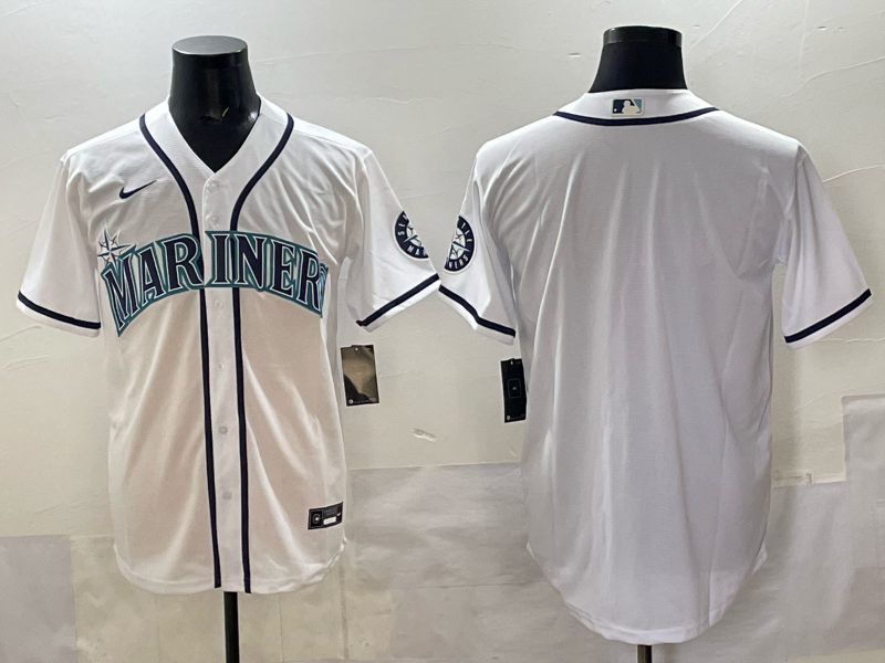 Men Seattle Mariners blank white MLB 2025 Nike jersey 009